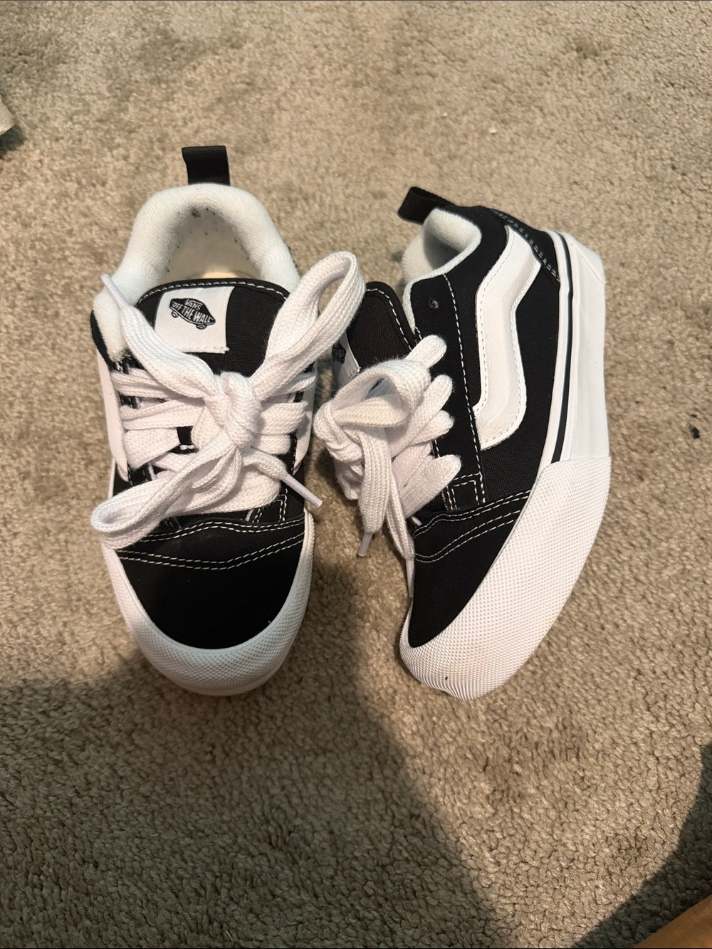 Vans Kids Black & White Old Skool Skate Sneakers